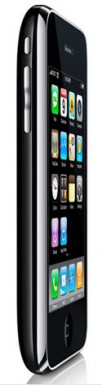 iPhone 3G side with screen, black