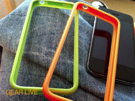 iPhone 4 Bumper Cases in orange and green