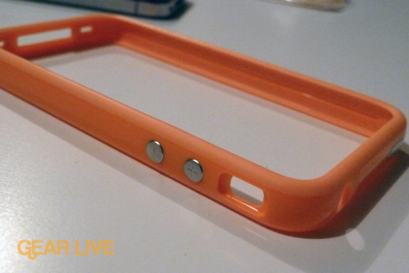 iPhone 4 orange Bumper Case volume buttons