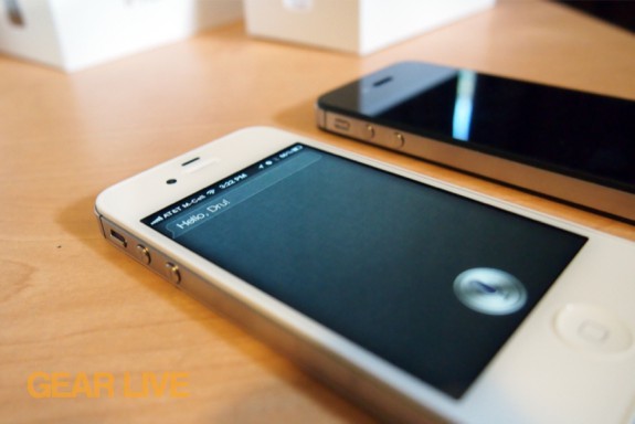 White iPhone 4S with Siri