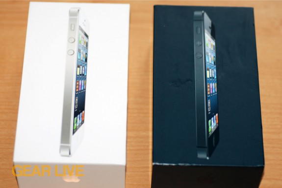 Black & White iPhone 5 boxes