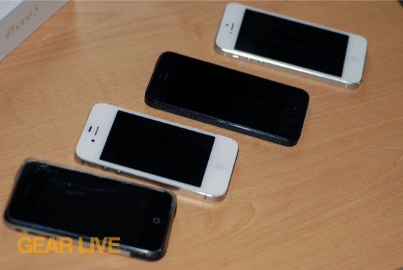 iPhone, iPhone 4S, iPhone 5 comparison