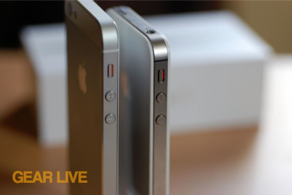 iPhone 5 and iPhone 4S metal frames compared