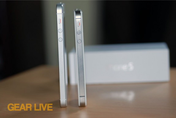 iPhone 5 and iPhone 4S side profiles