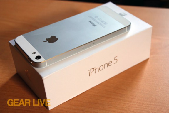 iPhone 5 White & Silver rear top