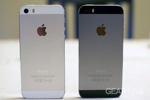 iPhone 5s rear: Silver vs. Space Gray