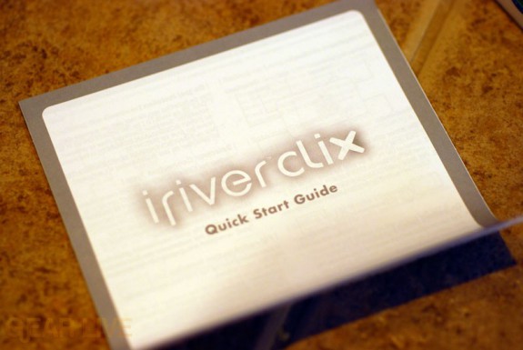 iriver clix Quick Start Guide