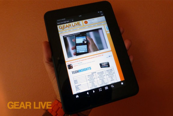 Amazon Kindle Fire HD 7 Silk browser