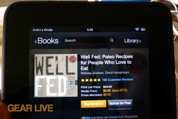 Amazon Kindle Fire HD 7 Well Fed Lending Library