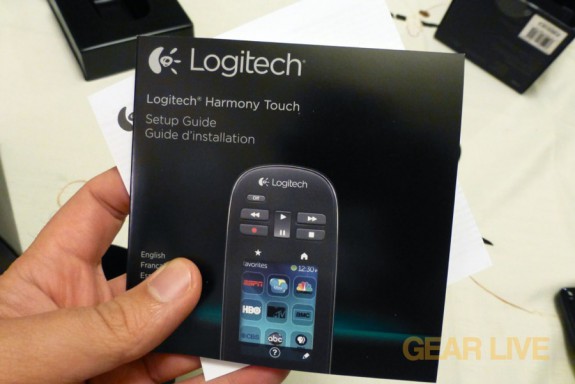 Logitech Harmony Touch instruction book