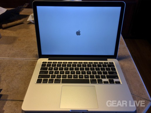 MacBook Pro (late 2013) powered on