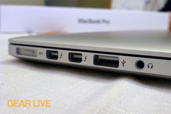 MacBook Pro with Retina display ports