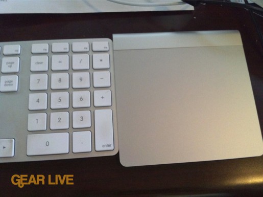 Magic Trackpad set up next to Apple Keyboard