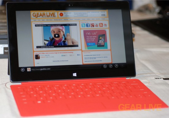 Microsoft Surface orange Touch Cover