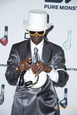 Flava Flav signs Monster DNA White Tuxedo headphones