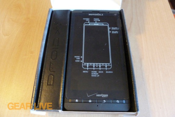 Motorola Droid X2 in the box