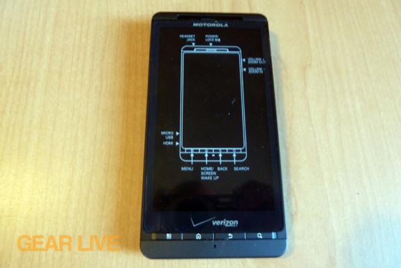Motorola Droid X2 smartphone front