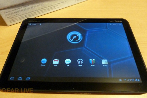 Motorola Xoom home screen