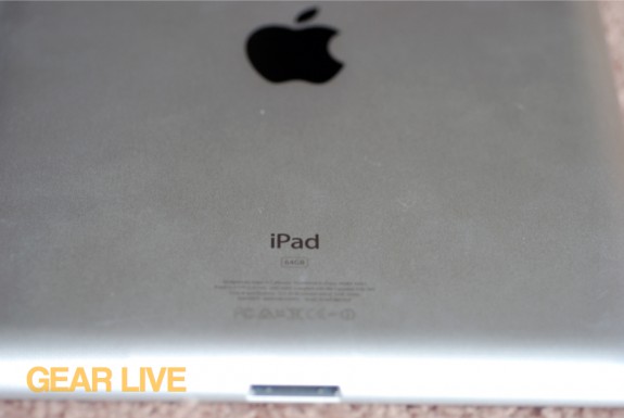 Rear iPad close-up