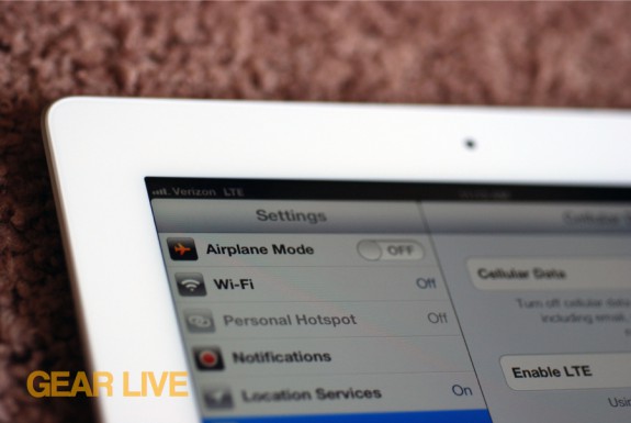 Verizon LTE enabled on iPad