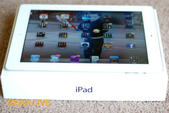 New iPad on top of box