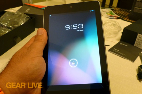 Nexus 7 powered on