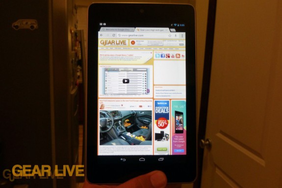 Nexus 7 browser usage