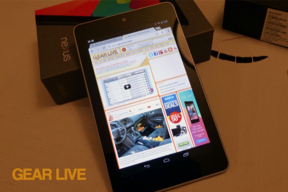 Nexus 7 tablet on box