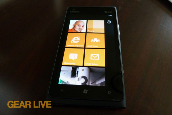 Nokia Lumia 900 powered on