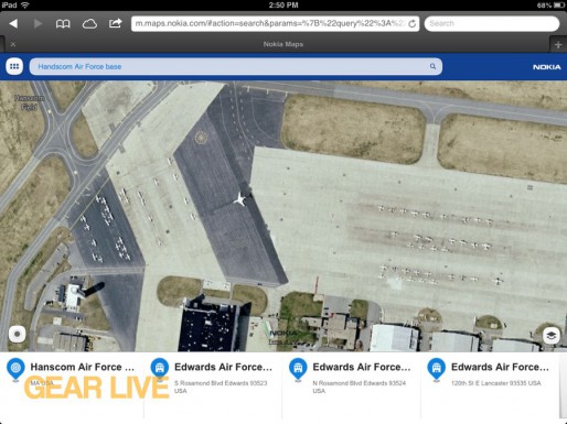 Nokia Maps Handscom Air Force Base