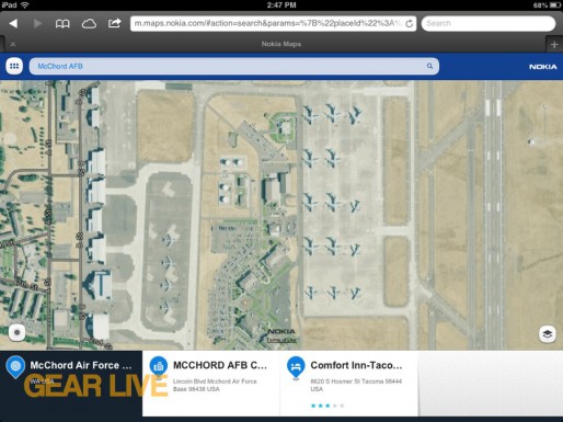 Nokia Maps McChord Air Force Base