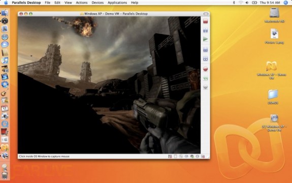 Quake 4 Running in Parallels