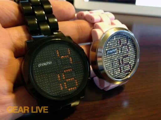 Holding the Phosphor Appear Swarovski crystal watches