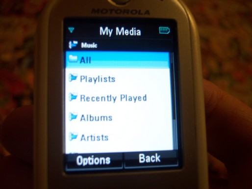 Motorola ROKR E2 Screen