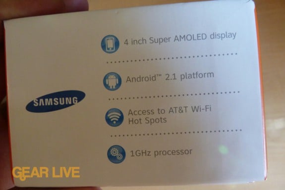 Samsung Captivate features