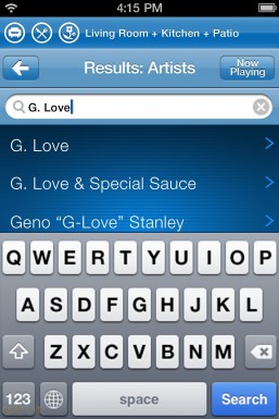 Sonos iPhone: Keyboard