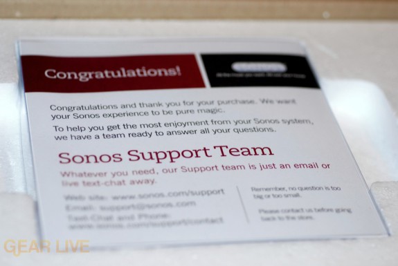 Sonos S5 box open