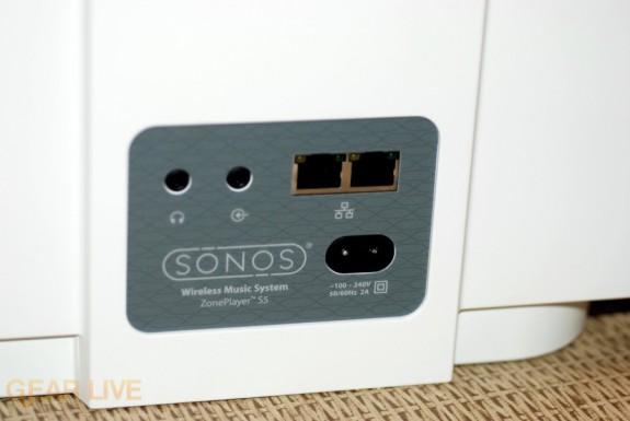 Sonos S5 rear ports