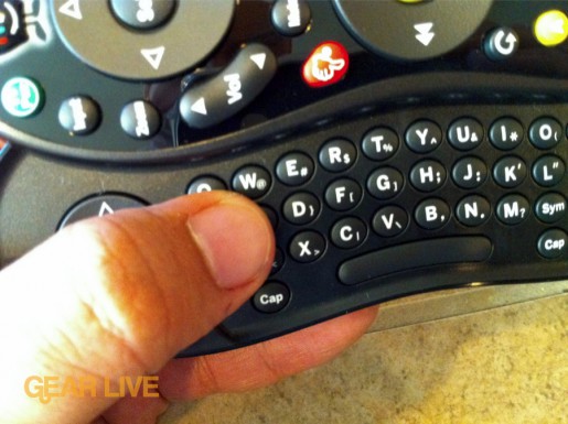 TiVo Slide QWERTY typing