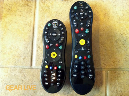 TiVo Slide remote vs. TiVo peanut remote