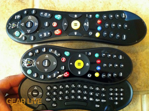 TiVo Slide remote QWERTY vs. TiVo peanut remote