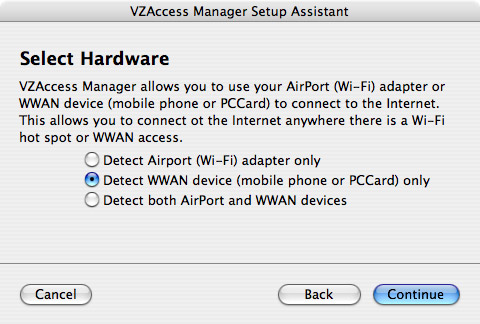 Select Hardware for VZAccess