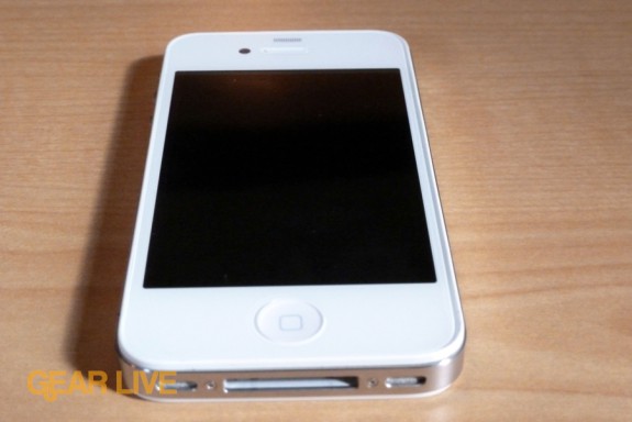 White iPhone 4 front bottom