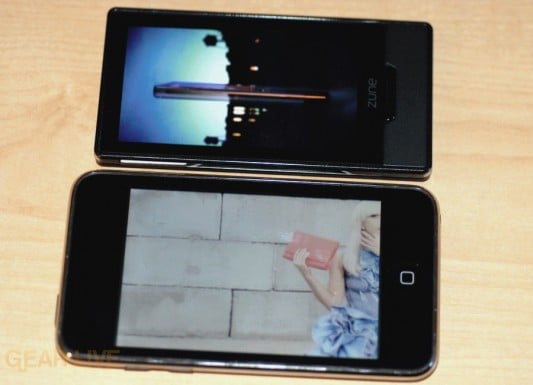 Zune HD vs. iPod touch video playing