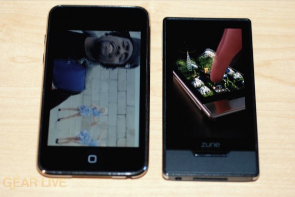 Zune HD vs. iPod touch side-by-side
