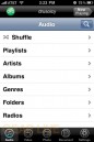 OrbLive Audio Menu on iPhone