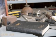 Tools, book on desk in HP Garage
