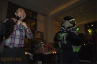 Blitz the Seahawk and Drew Morrison