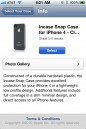 iPhone 4 Case Program detail screen