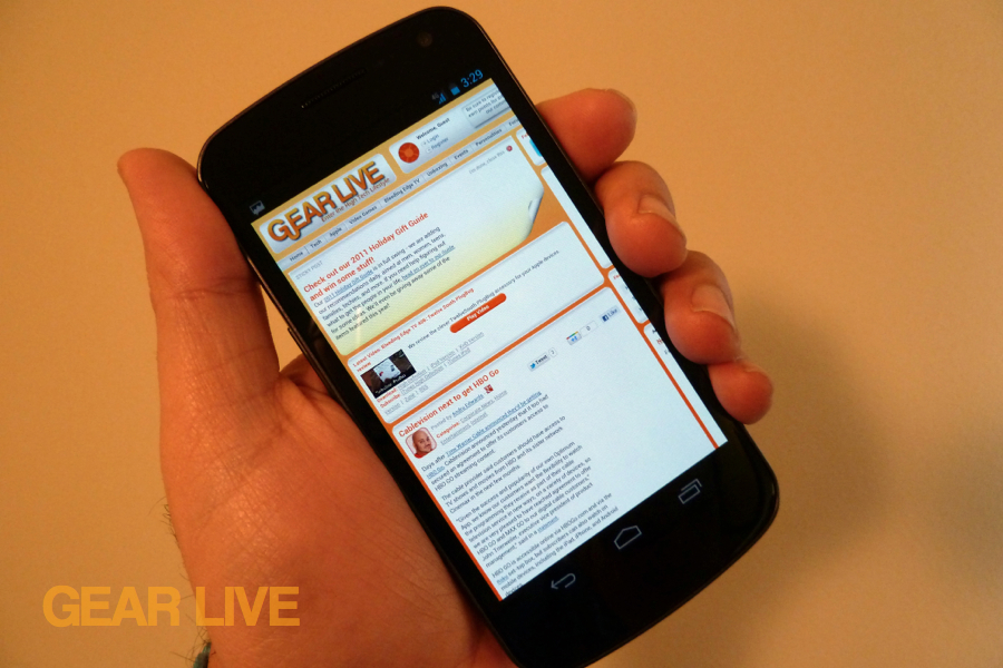 Galaxy Nexus web browser Galaxy Nexus web browser